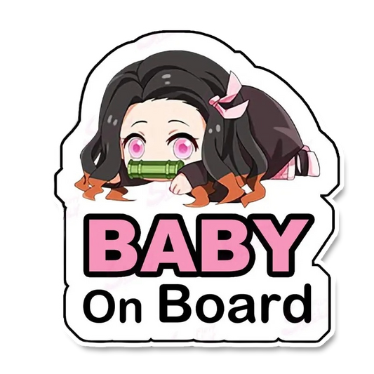 Nezuko Baby on Board Sticker