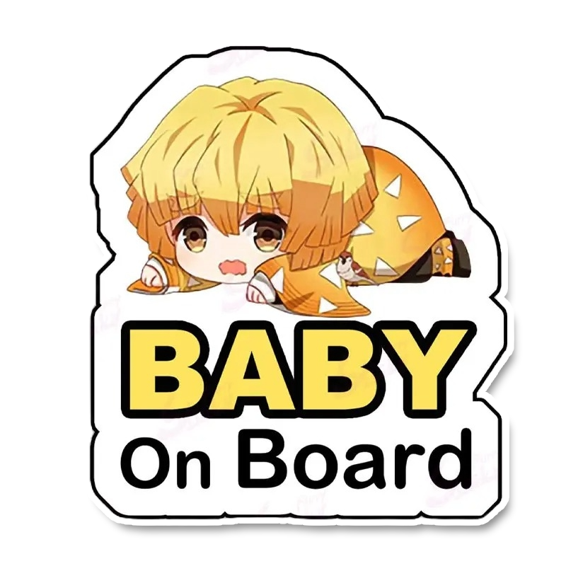 Zenitsu Baby on Board Sticker