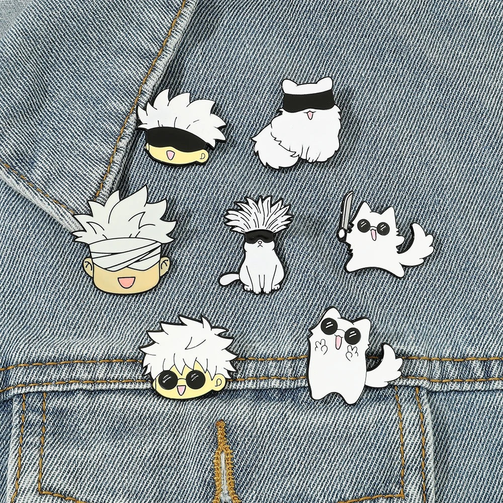 Gojo Satoru Cats Pins