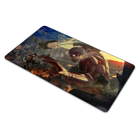Mikasa vs Armored Titan Mouse Pad
