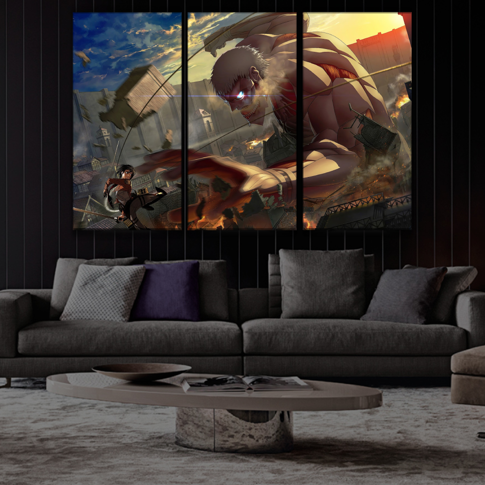Mikasa vs Armored Titan Poster