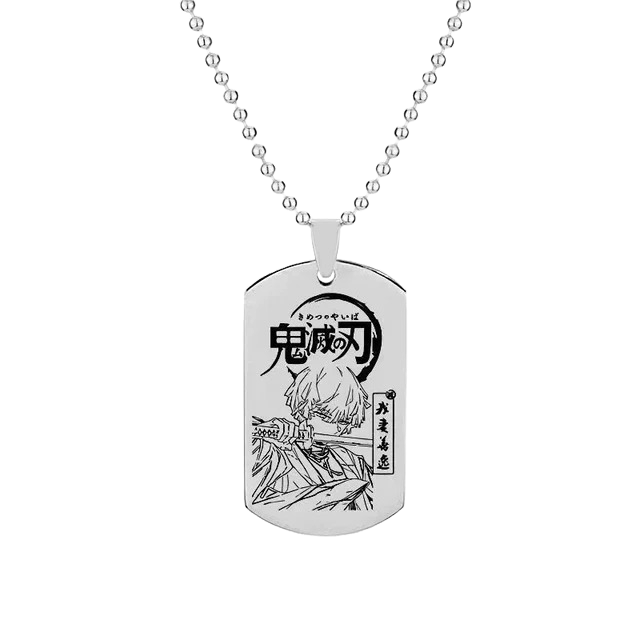 Stainless Steel Tag Necklace Zenitsu