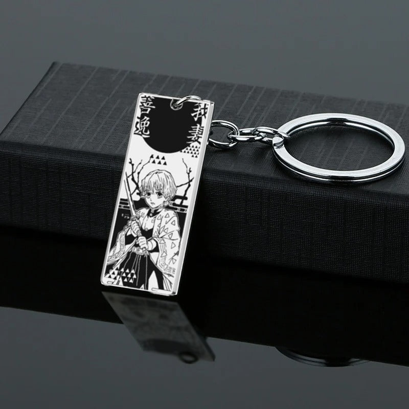 Zenitsu Rectangle Stainless Steel Key Chains